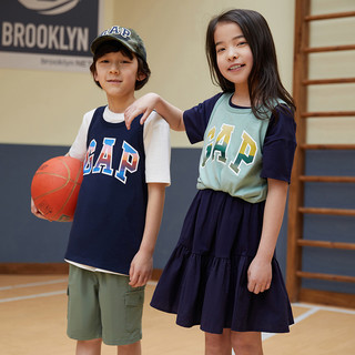 【断码特价】Gap男童印花运动短袖上衣儿童装洋气T恤