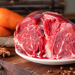 龙大美食 原切牛腱子1kg（带腱子芯）安格斯黑牛肉烧烤食材 生鲜牛肉