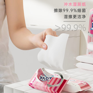 威露士AQVA湿厕纸48片装厕所洁厕湿纸巾便携卫生湿巾多规格可选