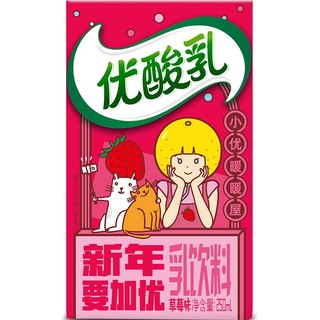 yili 伊利 优酸乳草莓味250ml*24盒 营养 早餐搭档6月产