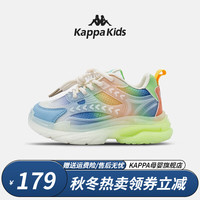 Kappa Kids卡帕儿童鞋老爹鞋女童春秋软底防滑女孩运动休闲鞋 绿色|单鞋|四季可穿 27码 内长17.5适合脚长16.5