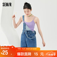 森马(Semir)女士背心夏季打底内衣纯色衫小清新吊带105422171005