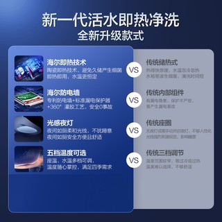 Haier 海尔 智能马桶盖等离子杀菌双效除臭坐便盖E8