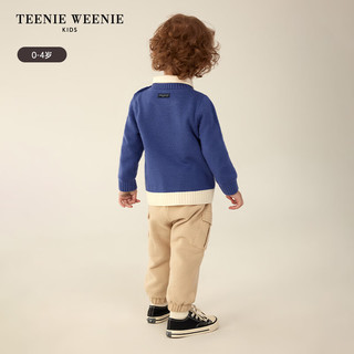 Teenie Weenie Kids小熊童装男宝宝束脚加绒休闲卫裤 米色 100cm