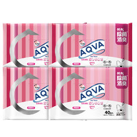 威露士AQVA湿厕纸家庭实惠装40片装厕所湿纸巾女士多规格