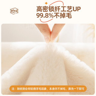 兔毛绒沙发垫冬季加厚毛绒坐垫防滑皮沙发套罩2023盖布巾
