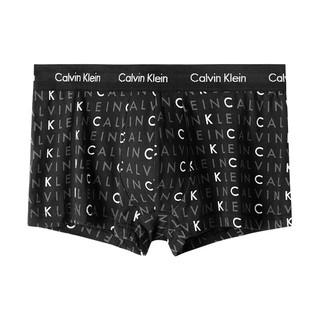 卡尔文·克莱恩 Calvin Klein CK 男士平角内裤套装 3条装 U2664G  YKS字母黑灰 L