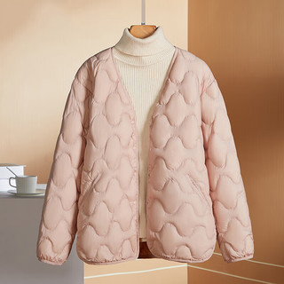 雅鹿内胆短款内搭轻薄款服女冬季保暖外套亲子装 米白 175(成人140-160斤)