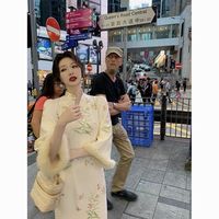 幽幽百合 新中式改良旗袍裙女20国风女装古风加绒连衣裙