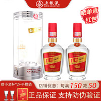 五粮液股份银色亚克力 金珀经典系列浓香型白酒 52度 约会婚宴 500ml*2