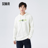 Semir 森马 卫衣男冬季简约合体版型叠穿时尚撞色质感休闲学院风连帽上衣