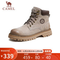 CAMEL 骆驼 男士马丁靴户外高帮大黄靴 GE122W7757T 山沙/咖色 42