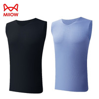 Miiow 猫人 2件装 亲肤 莫代尔 背心