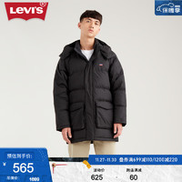 Levi's 李维斯 男士连帽羽绒服外套潮流复古休闲百搭时尚 黑色 M