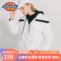 dickies羽绒服 大翻领中长款夹克季女式鸭绒DK008103 白色 S