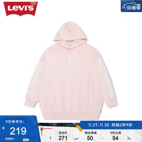 Levi's李维斯女士连帽卫衣LOGO印花简约时尚潮流休闲通勤百搭 000 S