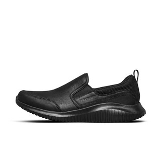 斯凯奇（Skechers）男鞋商务休闲鞋低帮舒适轻便正装鞋 全黑色 39