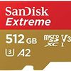 SanDisk 闪迪 512GB Extreme microSDXC UHS-I 存储卡带适配器 - 高达 190MB/s C10 U3 V30 4K 5K A2 Micro SD 卡 - SDSQXAV-512G-GN6MA