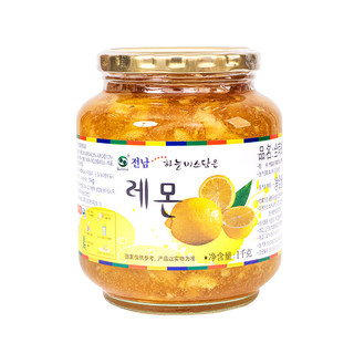 全南 韩国进口 全南蜂蜜柠檬茶1kg 进口蜂蜜含果肉冷热冲泡饮品柠檬茶维c冲饮