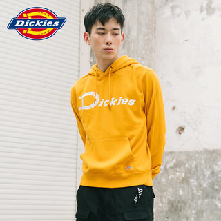 dickies刺绣印花logo字母连帽男女同款上衣 DK008047 黄色 S 