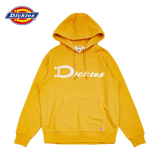 dickies刺绣印花logo字母连帽男女同款上衣 DK008047 黄色 S 