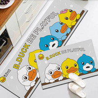 东赵 厨房地垫防油防水防滑耐脏吸水 大嘴鸭鸭 40*60cm+40*150cm两件套