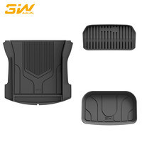 3WTPE特斯拉model3前备箱垫+尾箱垫+后仓下垫三件套/21-23款