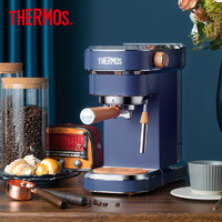 膳魔师意式半自动咖啡机电器家用一键咖啡办公蒸汽打奶泡送咖啡杯