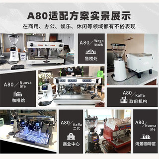 WEGA飞马e98 up意式半自动FAEMA咖啡机商用开店 电控双头黑色款+a80电动磨豆机