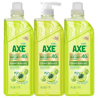 AXE 斧头 牌（AXE）油柑白茶护肤洗洁精套装1kg*3(1泵+2补) 白茶清香 敏感肌适用
