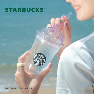 星巴克（Starbucks）夏野花丛系列冰淇淋小花吸管单层玻璃杯355ml冷水杯男女