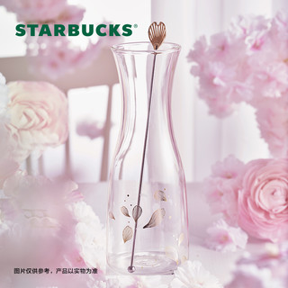 STARBUCKS 星巴克 杯子739ml樱花花瓣款玻璃壶含搅拌棒大容量桌面杯
