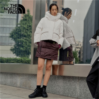 北面（The North Face）UE先锋设计连帽羽绒服女防泼水短款保暖外套|83PW N3N/白色 XL/170/96A