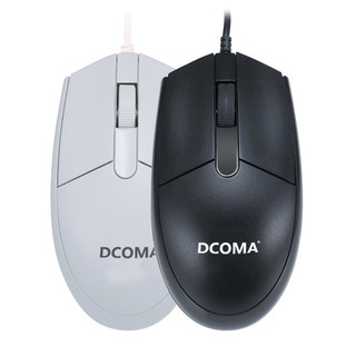DCOMA 笔记本台式机电脑静音鼠标游戏办公家用有线USB通用光电M100