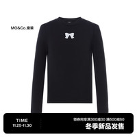 little MO&Co.抑菌 little moco童装23冬女童打底衫弹力长袖T恤KBC4TEE003 黑色 110/56