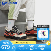 斐乐（FILA）FUSION斐乐潮牌女鞋KICK专业滑板鞋波浪底板鞋 椒红/米色-CB 35.5