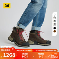 CAT 卡特城市机能防水牛皮防滑工装靴休闲低靴 棕色 41