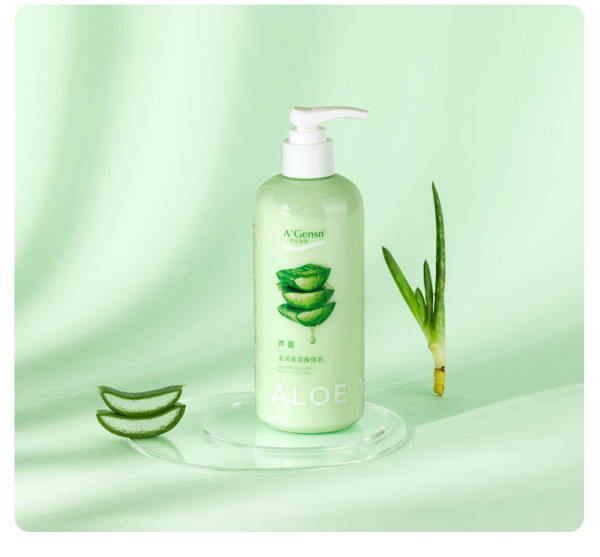 安安金纯agensn芦荟滋润保湿身体乳300g补水亮肤缓解