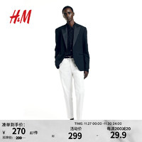 H&M男装修身西裤1195338 白色 180/90A