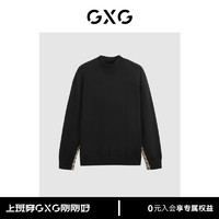GXG男装 商场同款黑色全羊毛高领毛衫 冬季GEX11028194 黑色 175/L