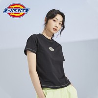 Dickies 帝客 T恤 女纯棉元气少女简约款上衣 DK010332 黑色 S