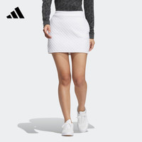 adidas阿迪达斯女装抗风透湿疏水高尔夫运动半身短裙HY0866 白 A/XS