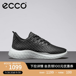 ecco 爱步 悦动系列 男士低帮休闲鞋 82525401001 黑色 40