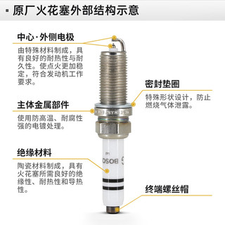 奥迪（AUDI）原厂火花塞A4L/A6L/A5/A7/Q3/Q5/Q7/A3/2.0T三代EA888 三代EA888 （四支装）