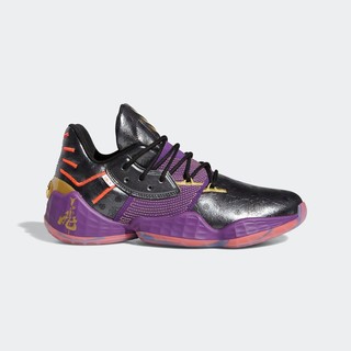 限尺码：adidas 阿迪达斯 Harden Vol. 4 男士篮球鞋 FW3884 黑/荣耀紫/金/红荧光