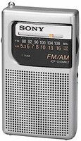 SONY 索尼 ICF-S10MK2 AM/FM 袖珍收音机，银色