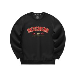 skechers斯凯奇秋冬cny新年系列男印花圆领套头卫衣经典长袖上衣