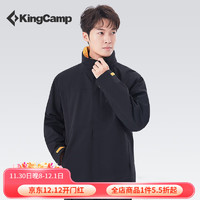 KingCamp户外冲锋衣男女三合一两件套秋冬加厚登山服外套 黑色-男款 M