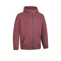 DECATHLON 迪卡侬 加绒外套秋季男加厚保暖拉链外套运动服卫衣TA 酒红色 S