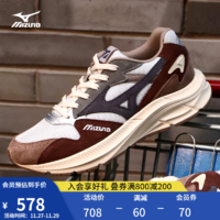 美津浓（MIZUNO）【PI RETRO】男女鞋子舒适透气时尚厚底复古休闲鞋 03/冰川灰/浅棕/灰褐色 37